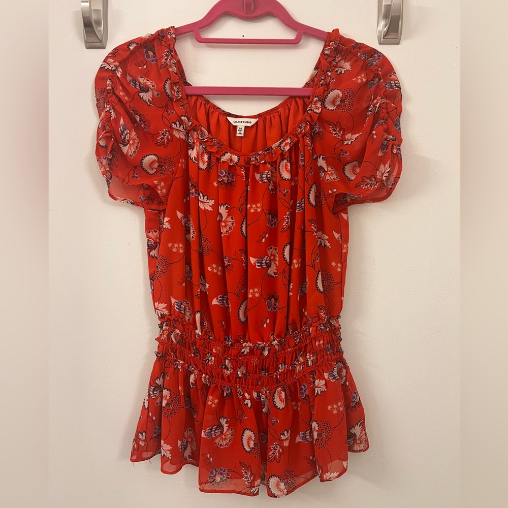 Max Studio Printed Blouse